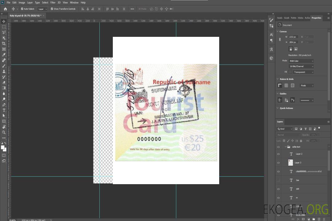 Carte touristique SURINAME template